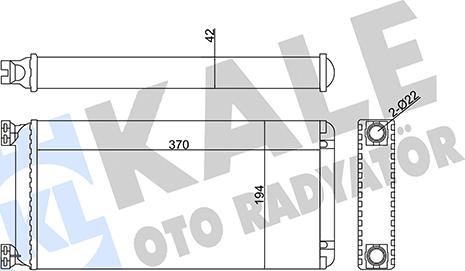 KALE OTO RADYATÖR 353855 - Топлообменник, отопление на вътрешното пространство vvparts.bg