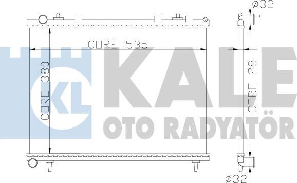 KALE OTO RADYATÖR 352400 - Радиатор, охлаждане на двигателя vvparts.bg