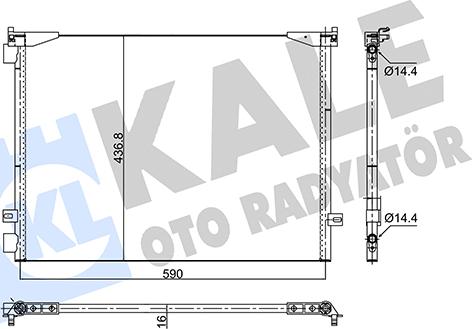 KALE OTO RADYATÖR 352580 - Кондензатор, климатизация vvparts.bg