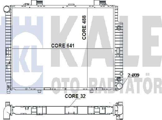 KALE OTO RADYATÖR 352000 - Радиатор, охлаждане на двигателя vvparts.bg