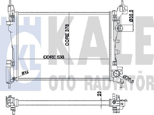 KALE OTO RADYATÖR 352100 - Радиатор, охлаждане на двигателя vvparts.bg