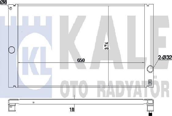 KALE OTO RADYATÖR 352800 - Радиатор, охлаждане на двигателя vvparts.bg