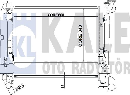 KALE OTO RADYATÖR 352700 - Радиатор, охлаждане на двигателя vvparts.bg