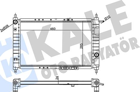 KALE OTO RADYATÖR 357045 - Радиатор, охлаждане на двигателя vvparts.bg