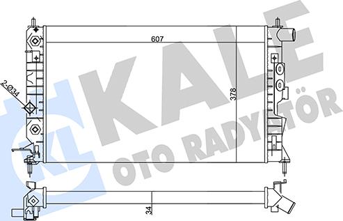 KALE OTO RADYATÖR 357040 - Радиатор, охлаждане на двигателя vvparts.bg