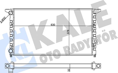 KALE OTO RADYATÖR 357050 - Радиатор, охлаждане на двигателя vvparts.bg