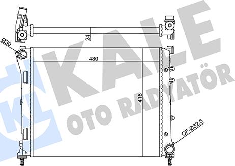 KALE OTO RADYATÖR 357060 - Радиатор, охлаждане на двигателя vvparts.bg