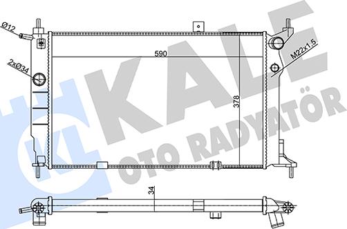 KALE OTO RADYATÖR 357005 - Радиатор, охлаждане на двигателя vvparts.bg