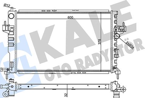 KALE OTO RADYATÖR 357030 - Радиатор, охлаждане на двигателя vvparts.bg