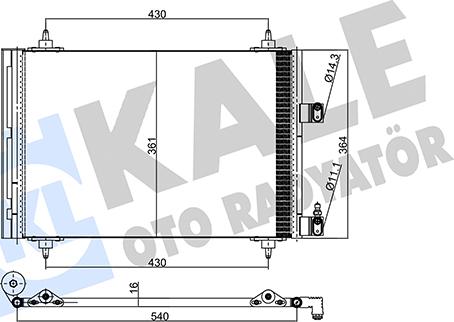 KALE OTO RADYATÖR 357815 - Кондензатор, климатизация vvparts.bg