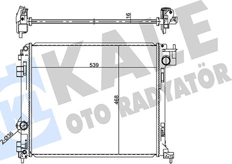 KALE OTO RADYATÖR 357250 - Радиатор, охлаждане на двигателя vvparts.bg