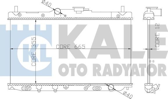 KALE OTO RADYATÖR 357700 - Радиатор, охлаждане на двигателя vvparts.bg