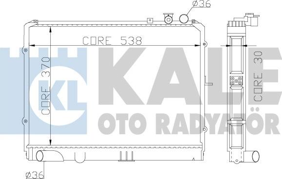 KALE OTO RADYATÖR 369900 - Радиатор, охлаждане на двигателя vvparts.bg