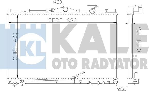 KALE OTO RADYATÖR 369400 - Радиатор, охлаждане на двигателя vvparts.bg