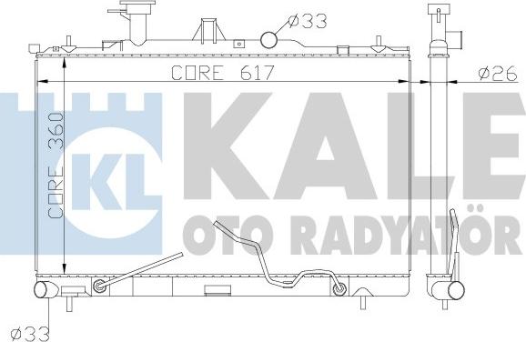 KALE OTO RADYATÖR 369700 - Радиатор, охлаждане на двигателя vvparts.bg