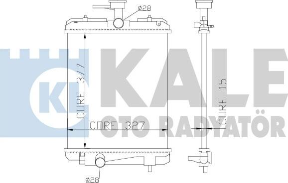 KALE OTO RADYATÖR 364400 - Радиатор, охлаждане на двигателя vvparts.bg