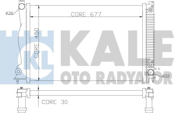 KALE OTO RADYATÖR 364600 - Радиатор, охлаждане на двигателя vvparts.bg