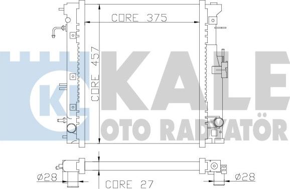 KALE OTO RADYATÖR 365700 - Радиатор, охлаждане на двигателя vvparts.bg