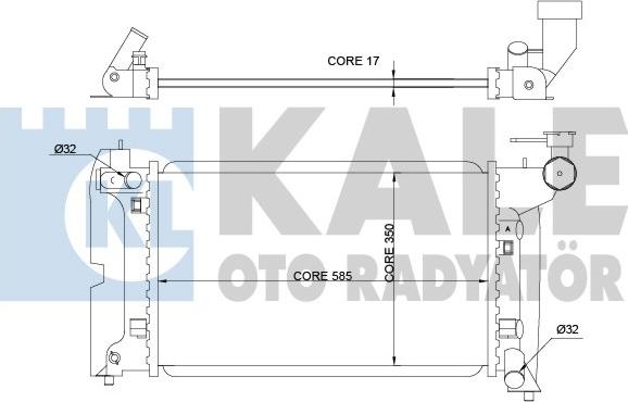 KALE OTO RADYATÖR 366900 - Радиатор, охлаждане на двигателя vvparts.bg