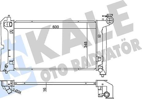 KALE OTO RADYATÖR 366200 - Радиатор, охлаждане на двигателя vvparts.bg