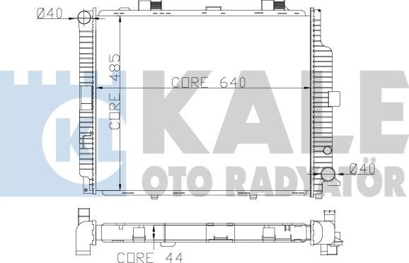 KALE OTO RADYATÖR 361500 - Радиатор, охлаждане на двигателя vvparts.bg
