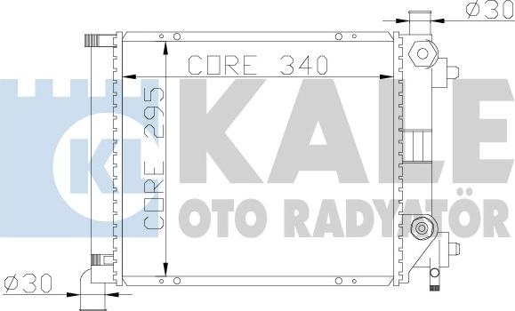 KALE OTO RADYATÖR 361200 - Радиатор, охлаждане на двигателя vvparts.bg