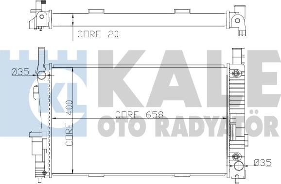 KALE OTO RADYATÖR 361700 - Радиатор, охлаждане на двигателя vvparts.bg