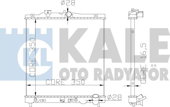 KALE OTO RADYATÖR 368900 - Радиатор, охлаждане на двигателя vvparts.bg