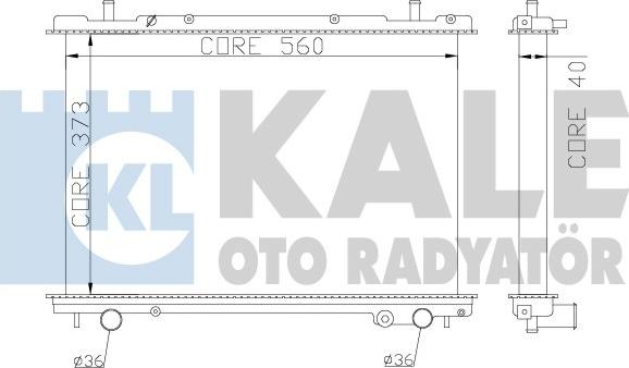 KALE OTO RADYATÖR 368400 - Радиатор, охлаждане на двигателя vvparts.bg