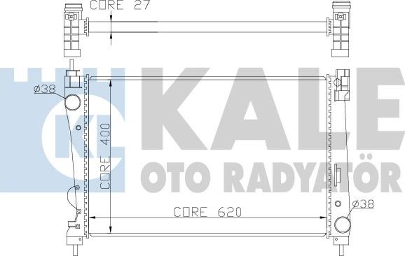 KALE OTO RADYATÖR 368600 - Радиатор, охлаждане на двигателя vvparts.bg