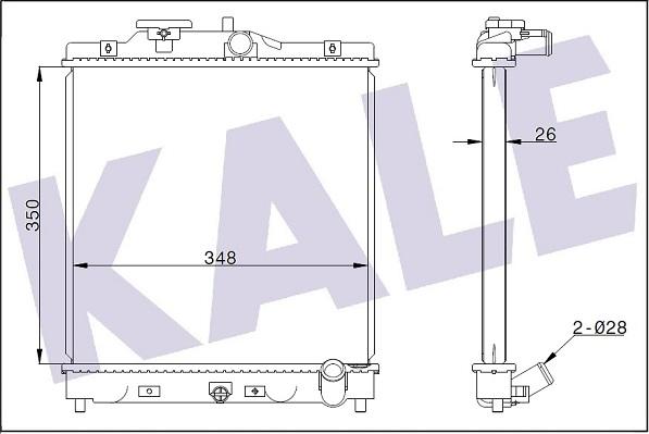 KALE OTO RADYATÖR 368800 - Радиатор, охлаждане на двигателя vvparts.bg