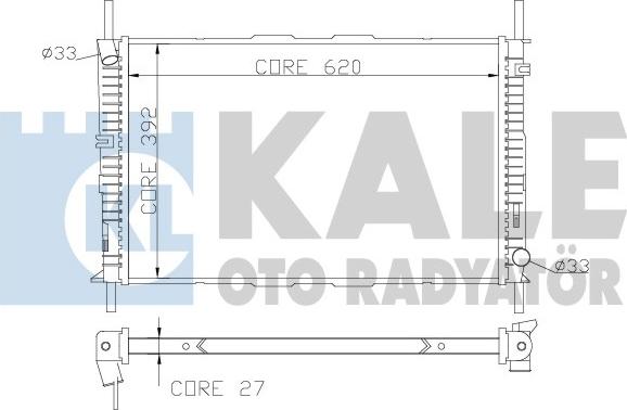 KALE OTO RADYATÖR 368700 - Радиатор, охлаждане на двигателя vvparts.bg