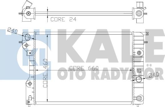 KALE OTO RADYATÖR 363900 - Радиатор, охлаждане на двигателя vvparts.bg