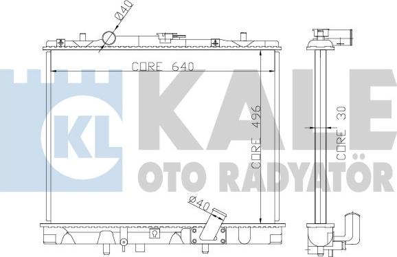 KALE OTO RADYATÖR 362400 - Радиатор, охлаждане на двигателя vvparts.bg