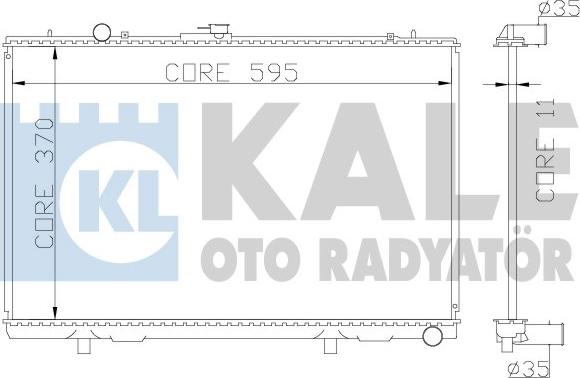 KALE OTO RADYATÖR 362200 - Радиатор, охлаждане на двигателя vvparts.bg