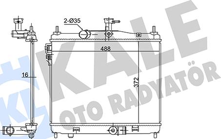 KALE OTO RADYATÖR 362705 - Радиатор, охлаждане на двигателя vvparts.bg