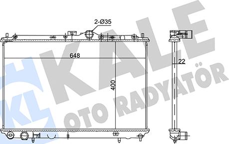 KALE OTO RADYATÖR 362725 - Радиатор, охлаждане на двигателя vvparts.bg