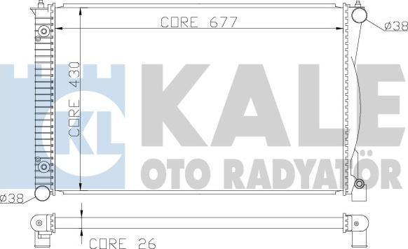 KALE OTO RADYATÖR 367500 - Радиатор, охлаждане на двигателя vvparts.bg