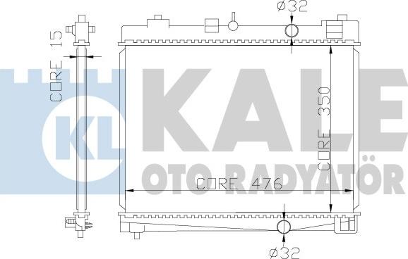 KALE OTO RADYATÖR 367000 - Радиатор, охлаждане на двигателя vvparts.bg