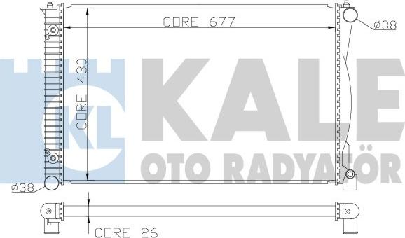 KALE OTO RADYATÖR 367800 - Радиатор, охлаждане на двигателя vvparts.bg