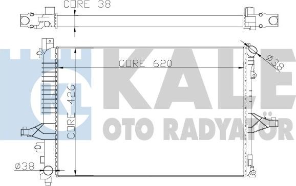 KALE OTO RADYATÖR 367200 - Радиатор, охлаждане на двигателя vvparts.bg