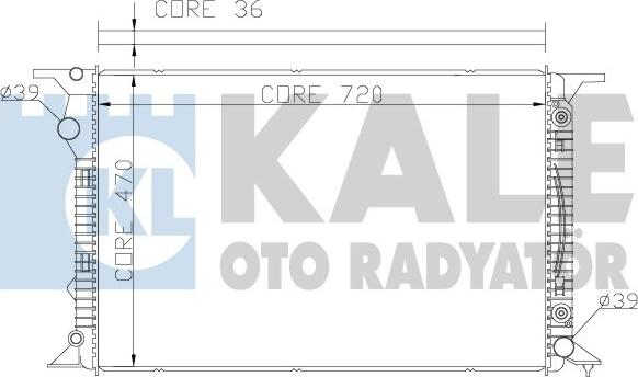 KALE OTO RADYATÖR 367700 - Радиатор, охлаждане на двигателя vvparts.bg