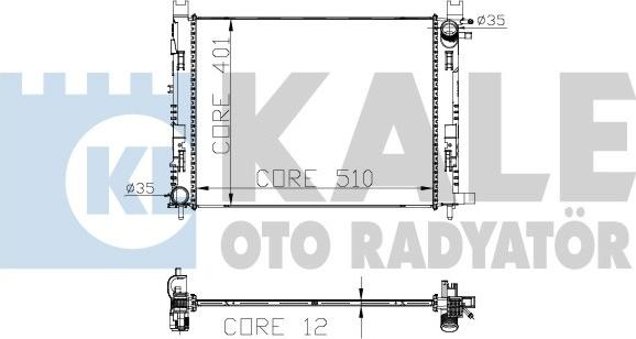 KALE OTO RADYATÖR 305900 - Радиатор, охлаждане на двигателя vvparts.bg