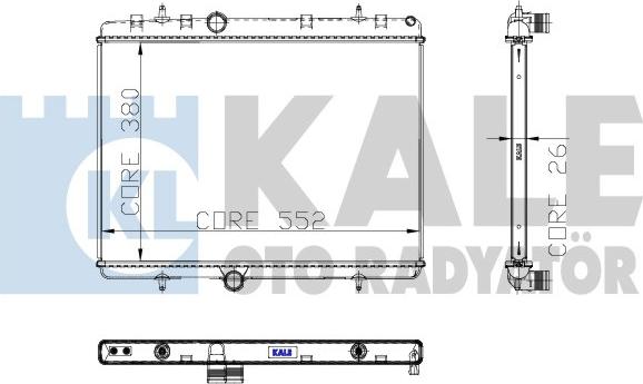 KALE OTO RADYATÖR 310800 - Радиатор, охлаждане на двигателя vvparts.bg