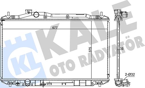 KALE OTO RADYATÖR 384200 - Радиатор, охлаждане на двигателя vvparts.bg