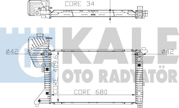 KALE OTO RADYATÖR 320000 - Радиатор, охлаждане на двигателя vvparts.bg