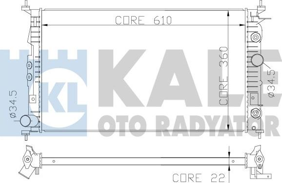 KALE OTO RADYATÖR 374200 - Радиатор, охлаждане на двигателя vvparts.bg