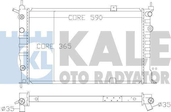 KALE OTO RADYATÖR 370900 - Радиатор, охлаждане на двигателя vvparts.bg