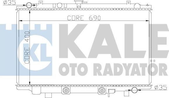 KALE OTO RADYATÖR 370500 - Радиатор, охлаждане на двигателя vvparts.bg