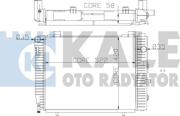 KALE OTO RADYATÖR 370300 - Радиатор, охлаждане на двигателя vvparts.bg